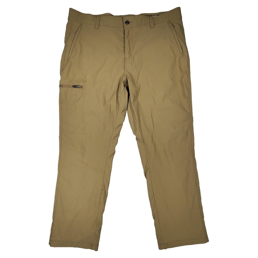 Eddie Bauer Rainier Fleece Lined Pants Mens 40x30 Khaki Stretch Outdoor